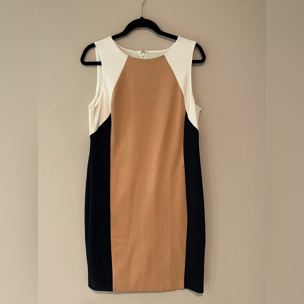 Talbots Sleeveless Colorblock Midi Dress